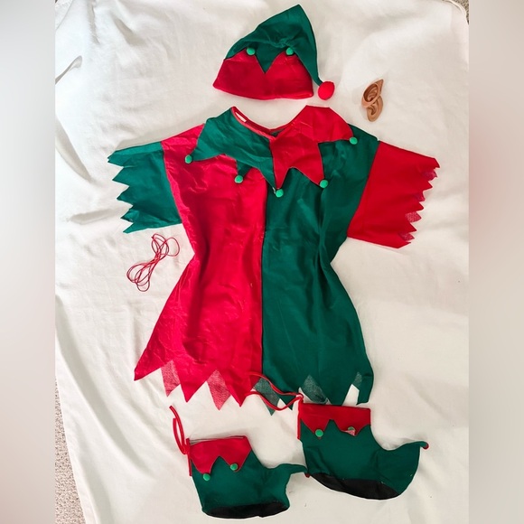 Christmas Rubie's Jolly Elf tunic women’s Costume set one size - Picture 3 of 3